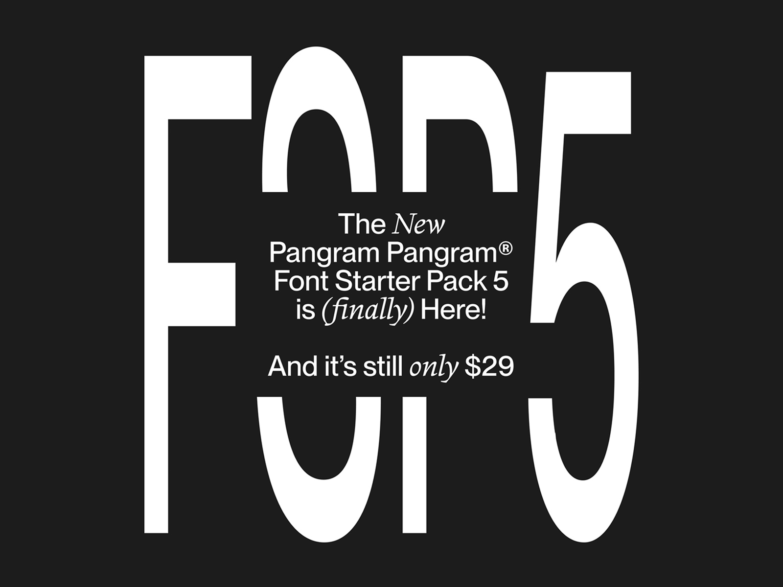 Font Starter Pack 5 by PangramPangram