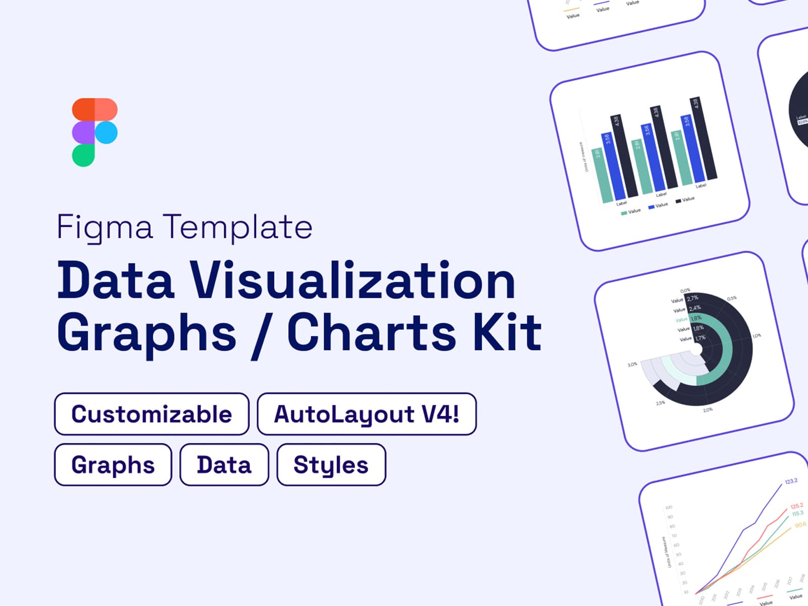 Data Visualization Graphs / Charts Kit Vol. 1