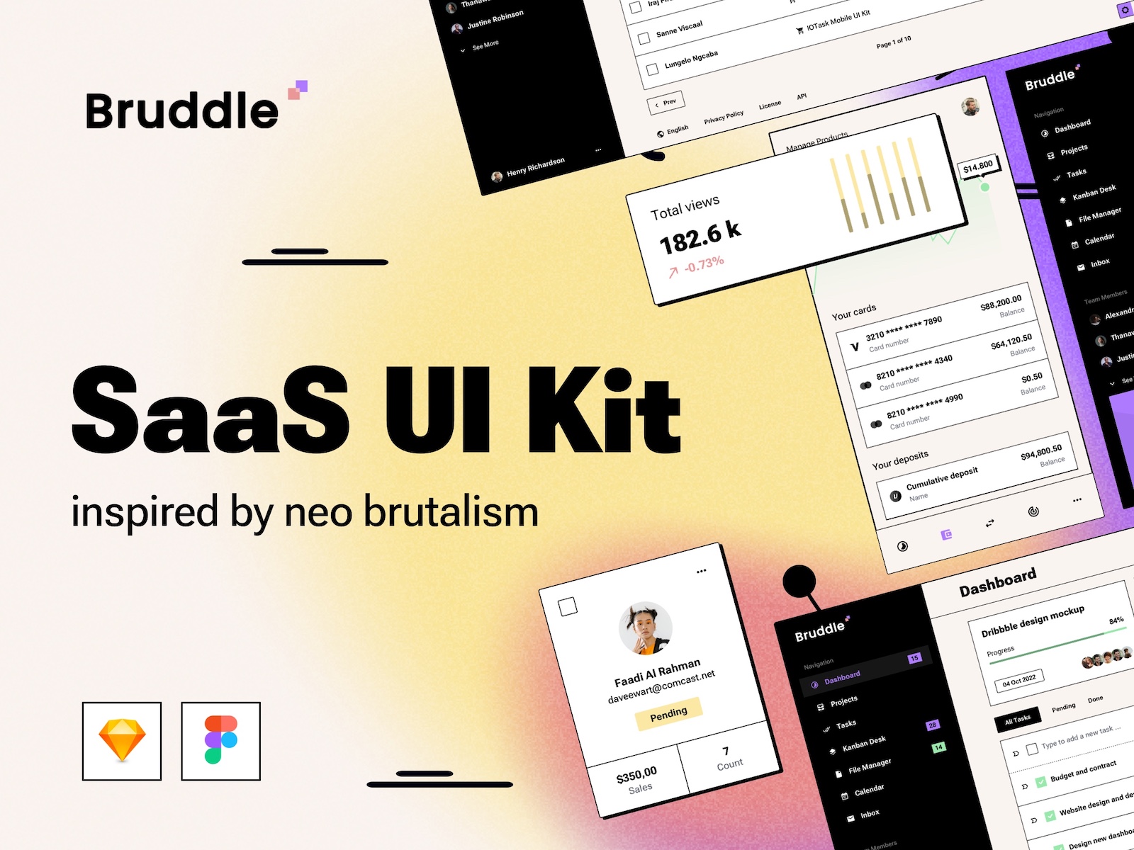 Bruddle - Neo brutalism UI design kit