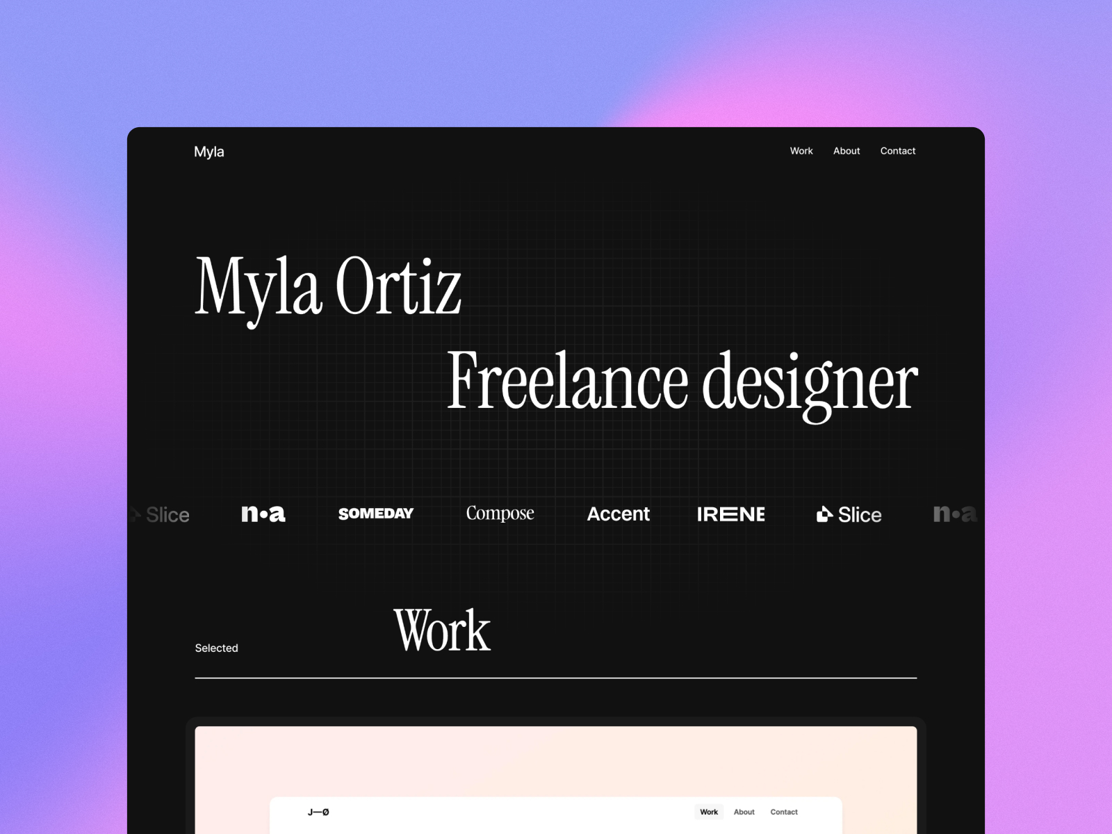 Offset Portfolio · Framer Template