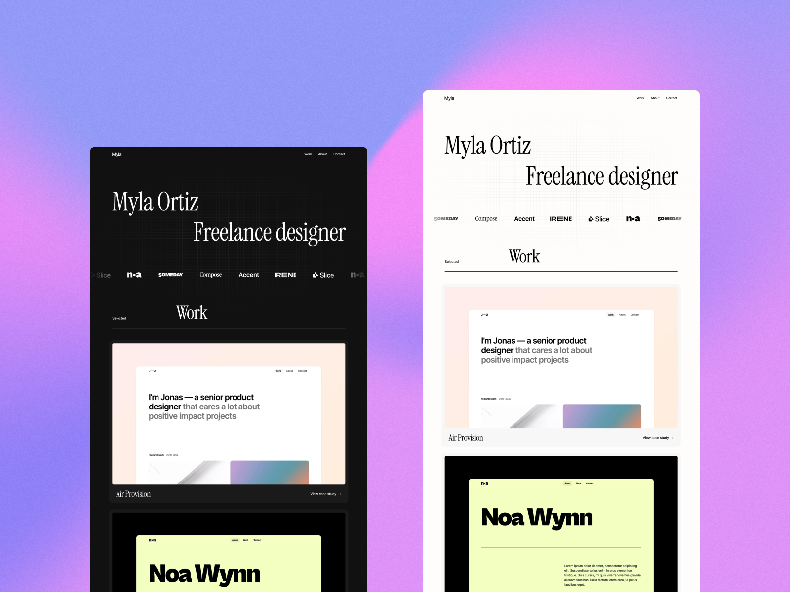 Offset Portfolio · Framer Template