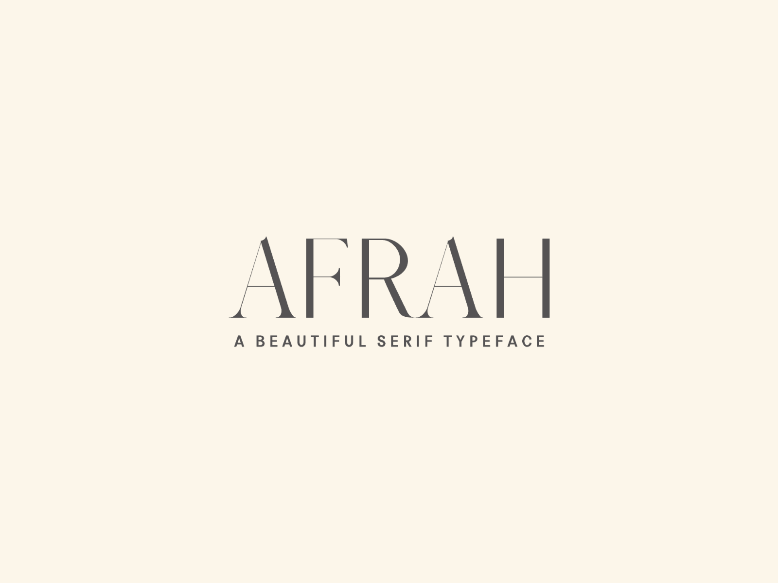 Afrah Serif Typeface