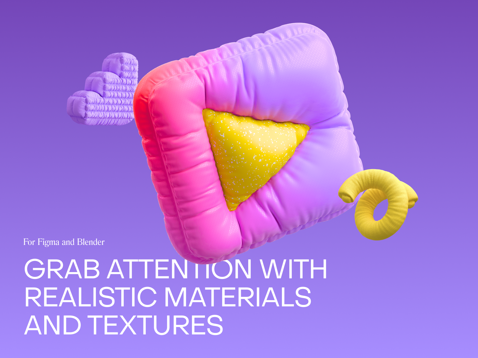 Inflatable abstract 3d illustrations