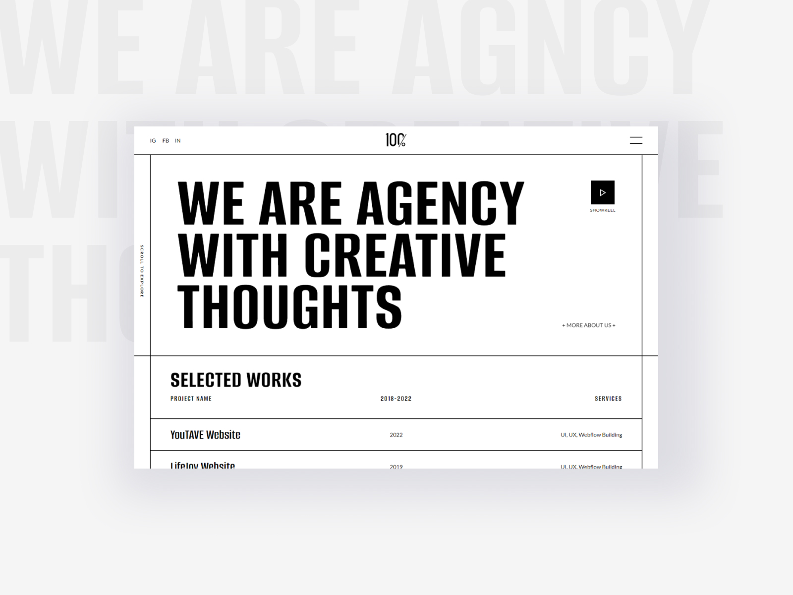 100Agenci Webflow Template for Creative Agency Awwwards Market