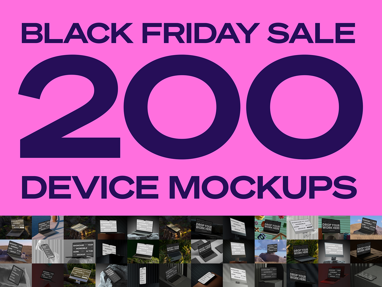 200 Device Mockups - Black Friday Sale