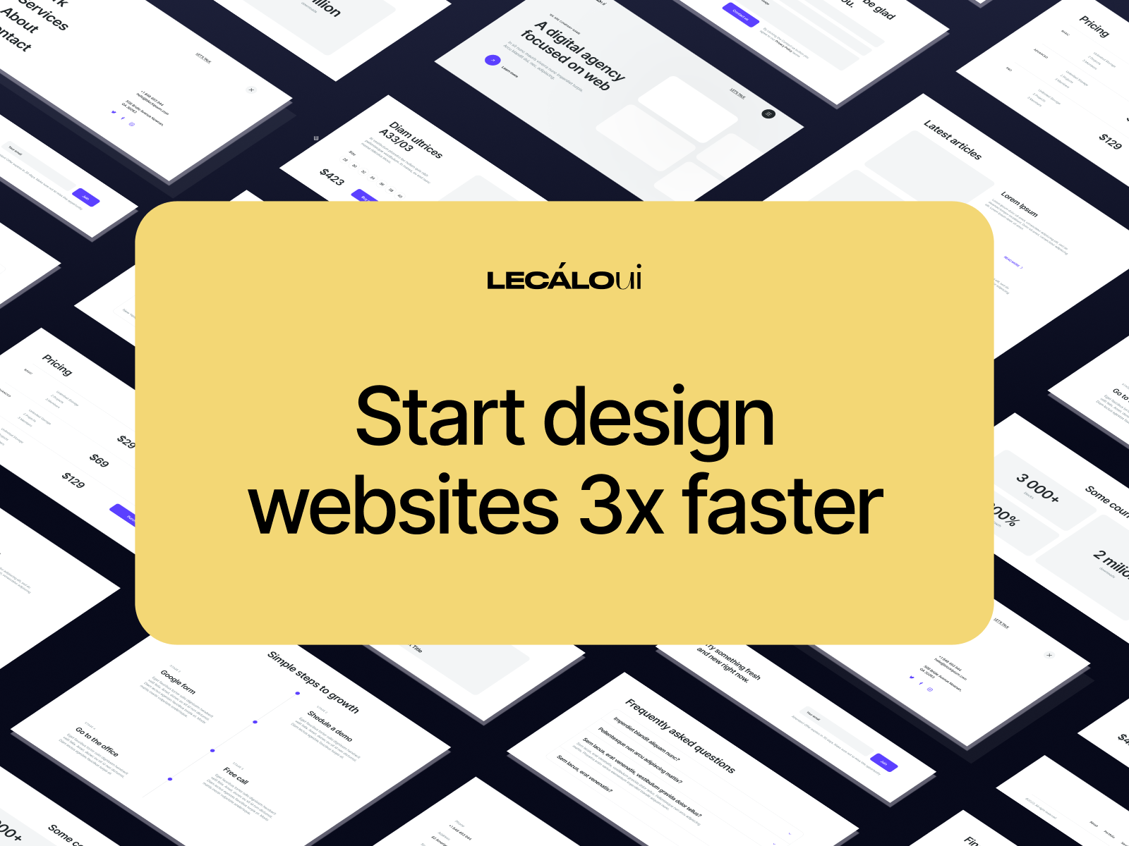 LecaloUI – Wireframe Kit with 700 premade Sections