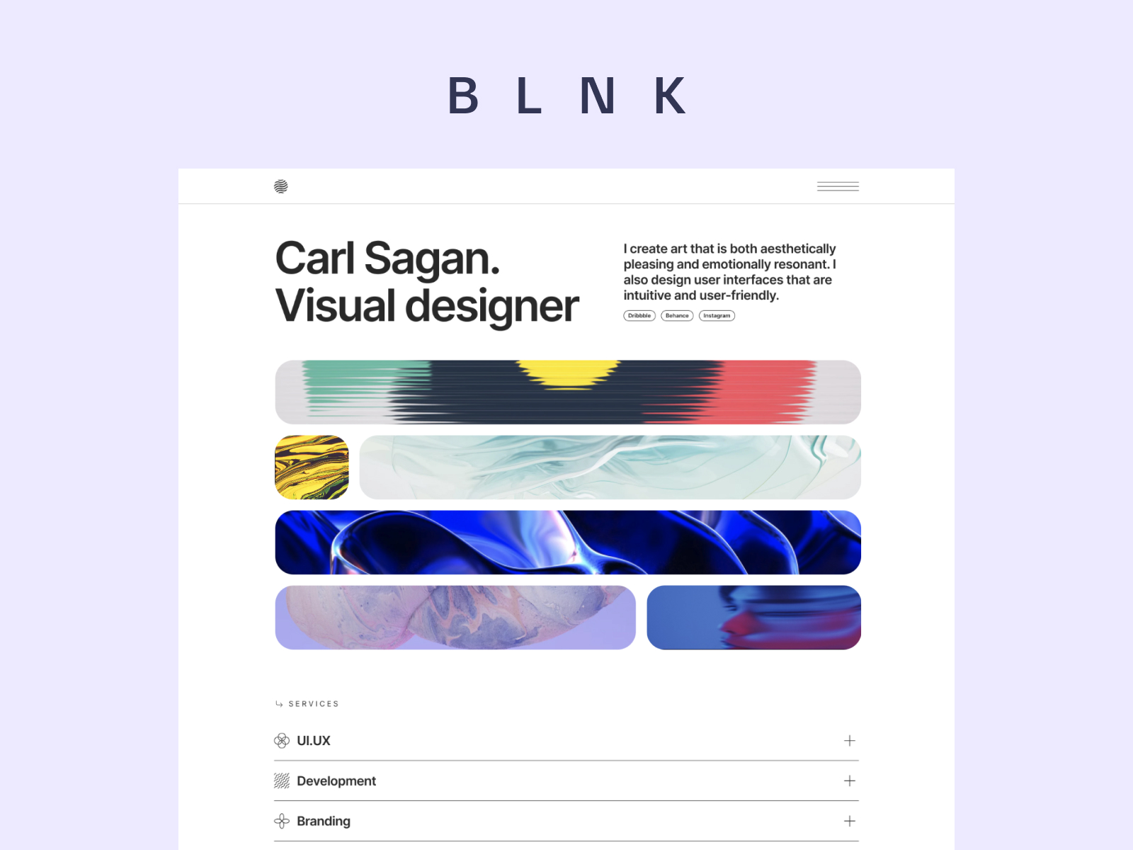 Blnk - Framer & Figma Portfolio Template