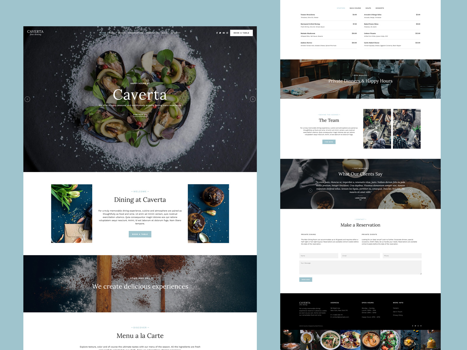 Caverta - Restaurant WordPress Theme
