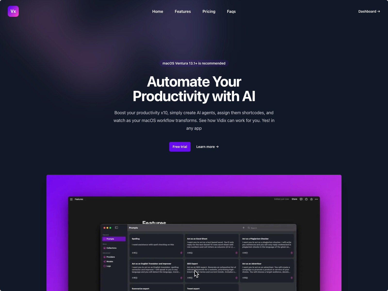 Vidix - Automate Your Productivity with AI