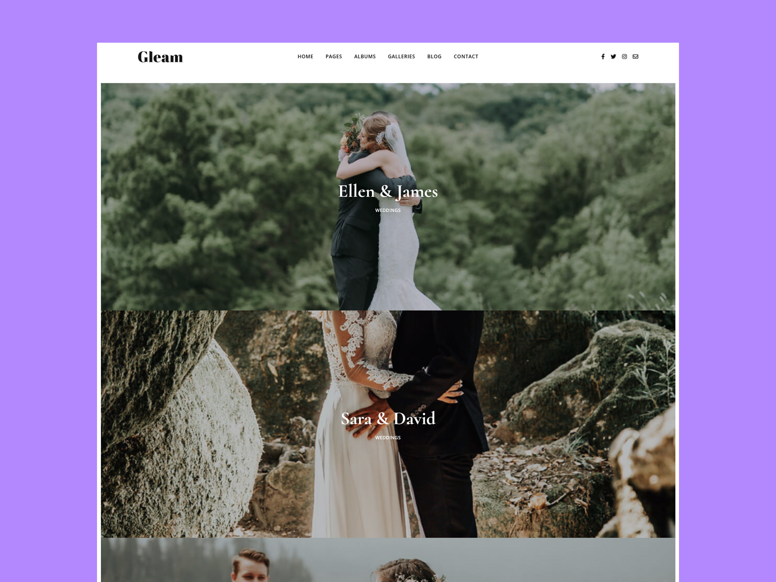 Gleam - Photography WordPress Theme