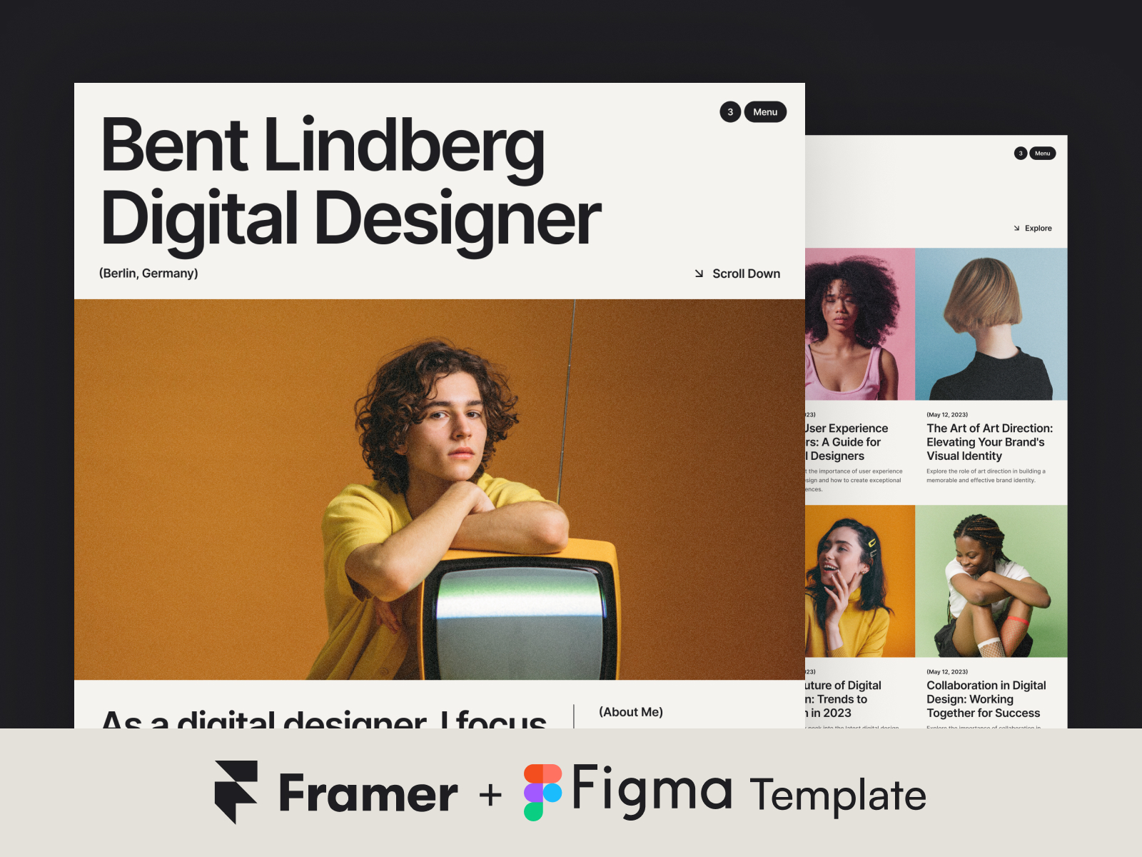 Bent - Portfolio Framer Template