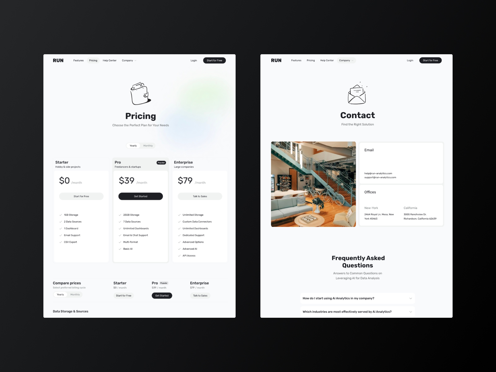 RUN — Saas & Ai Startup Framer Template