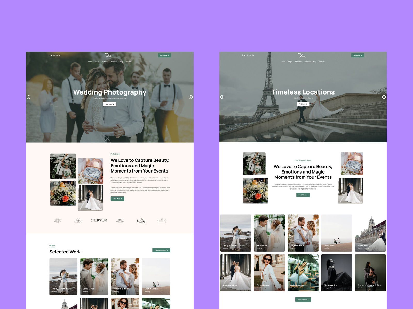 Tilia - Photograhy Portfolio WordPress Theme