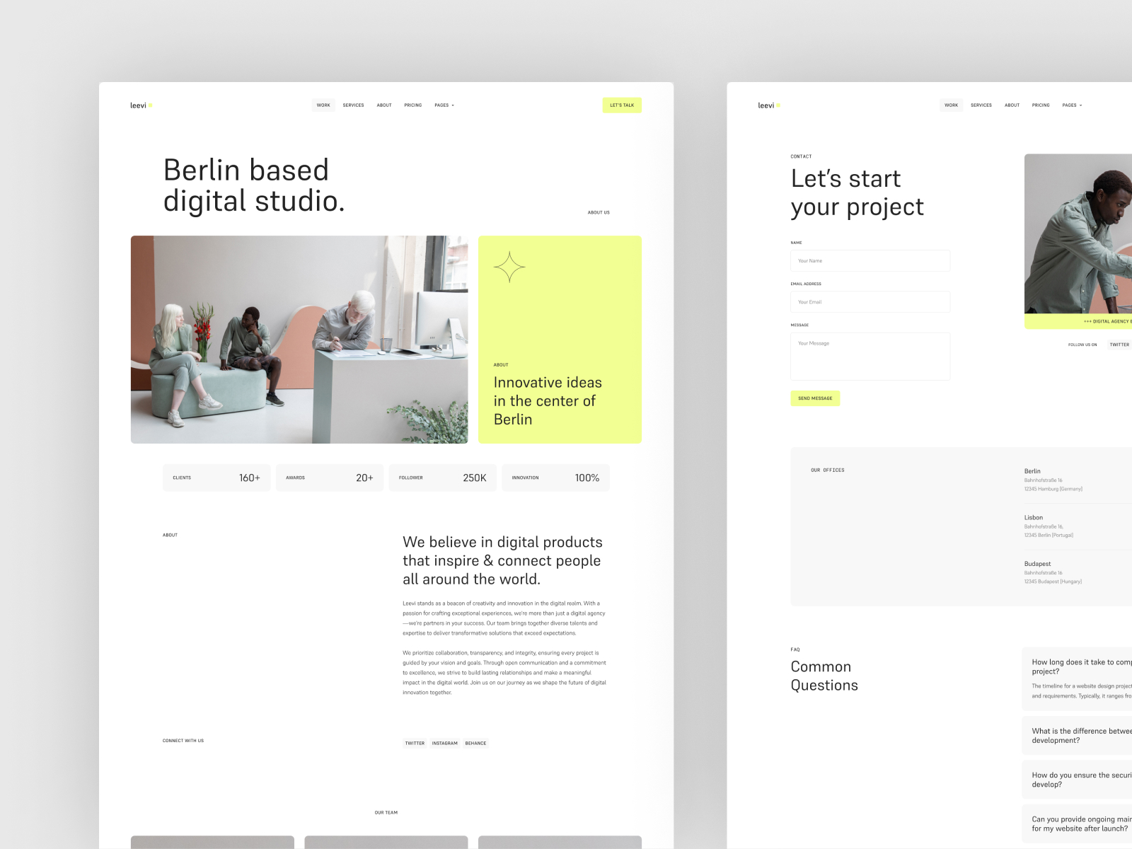 Leevi - Agency & Portfolio Framer Template