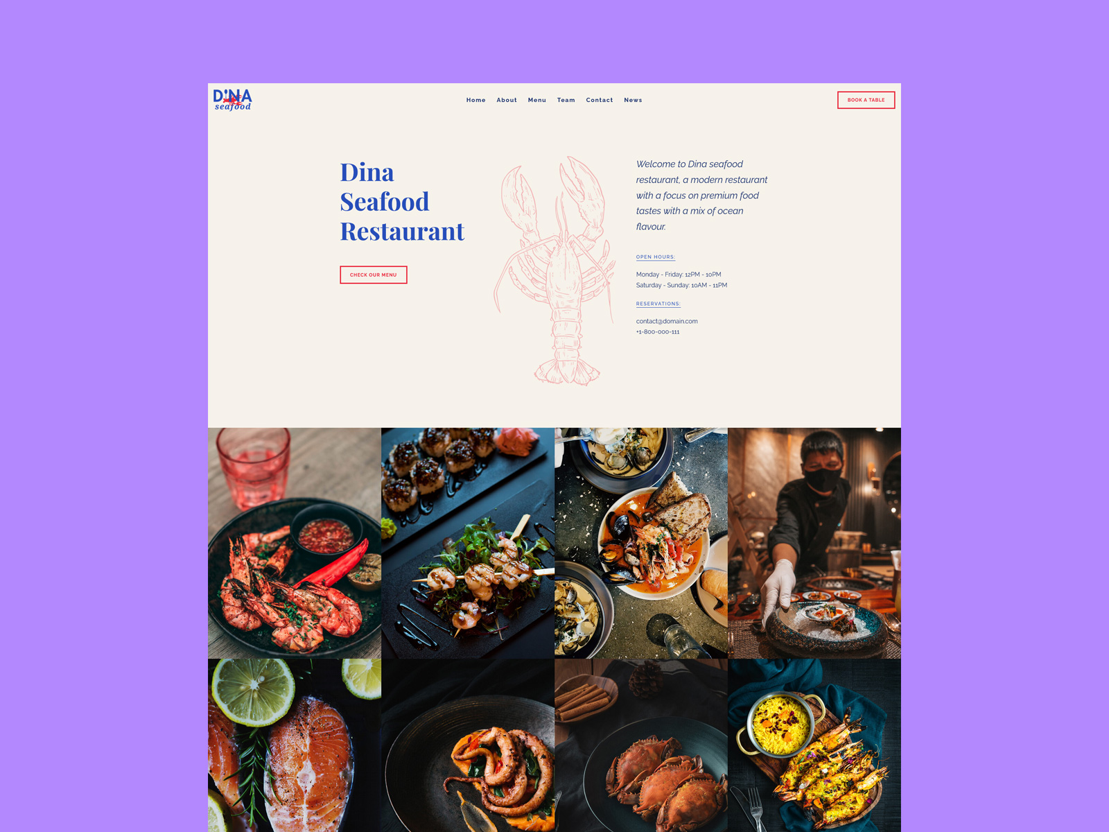 Dina - Restaurant WordPress Theme