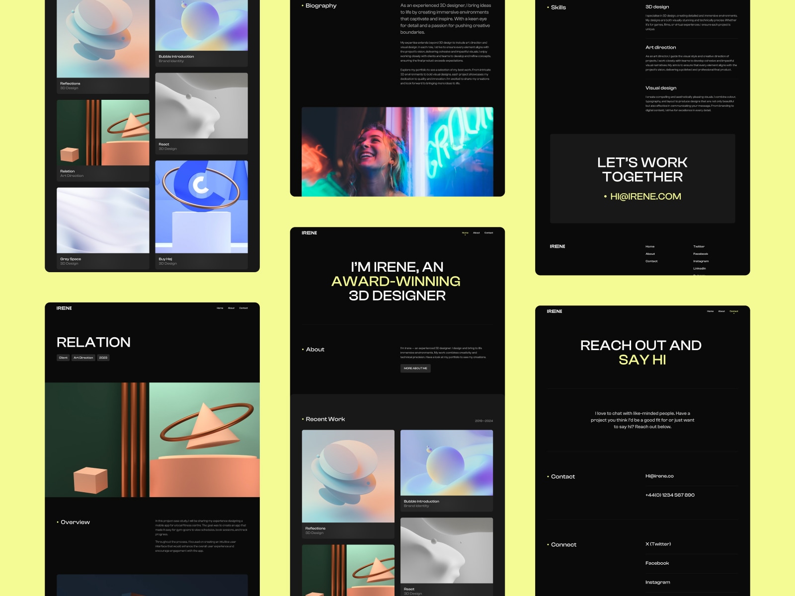 Irene Portfolio · Framer Template