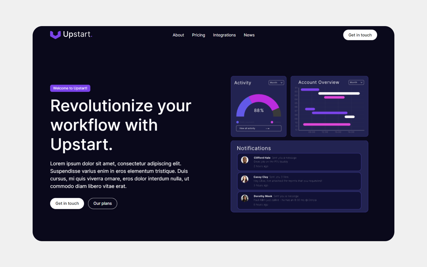 UpStart X - Webflow Template