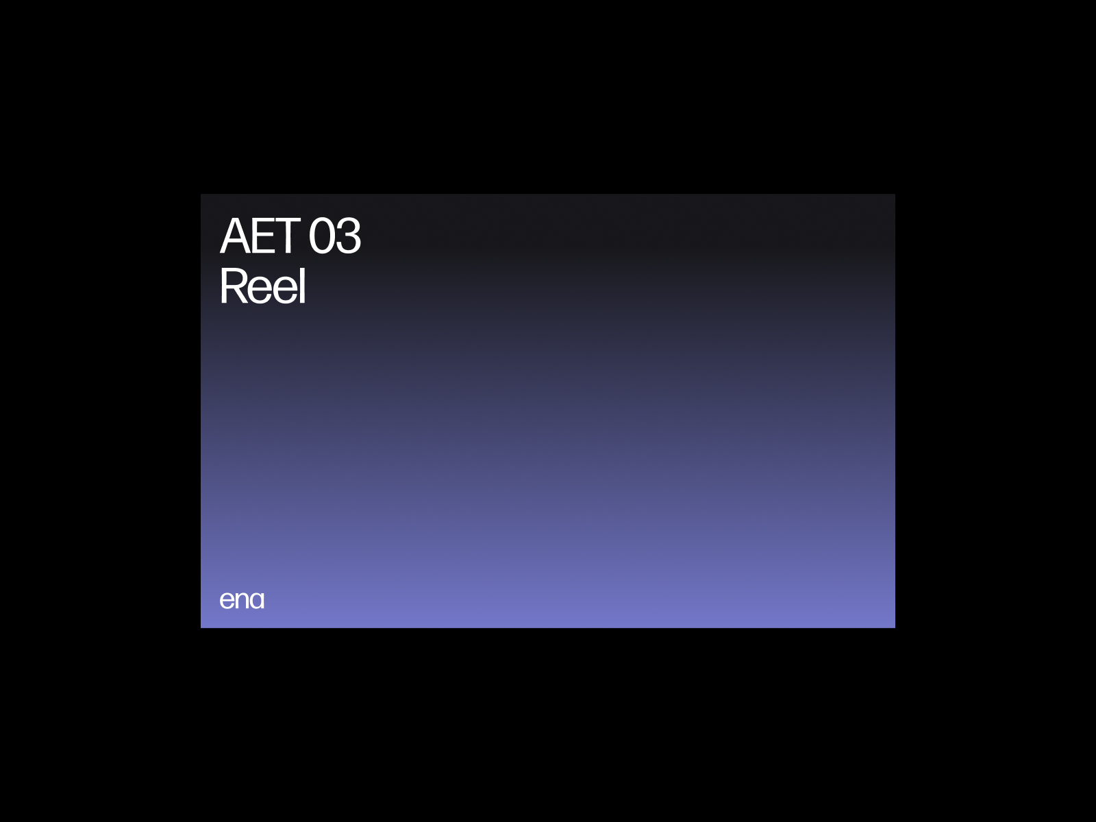 Reel 03 — After Effects Template