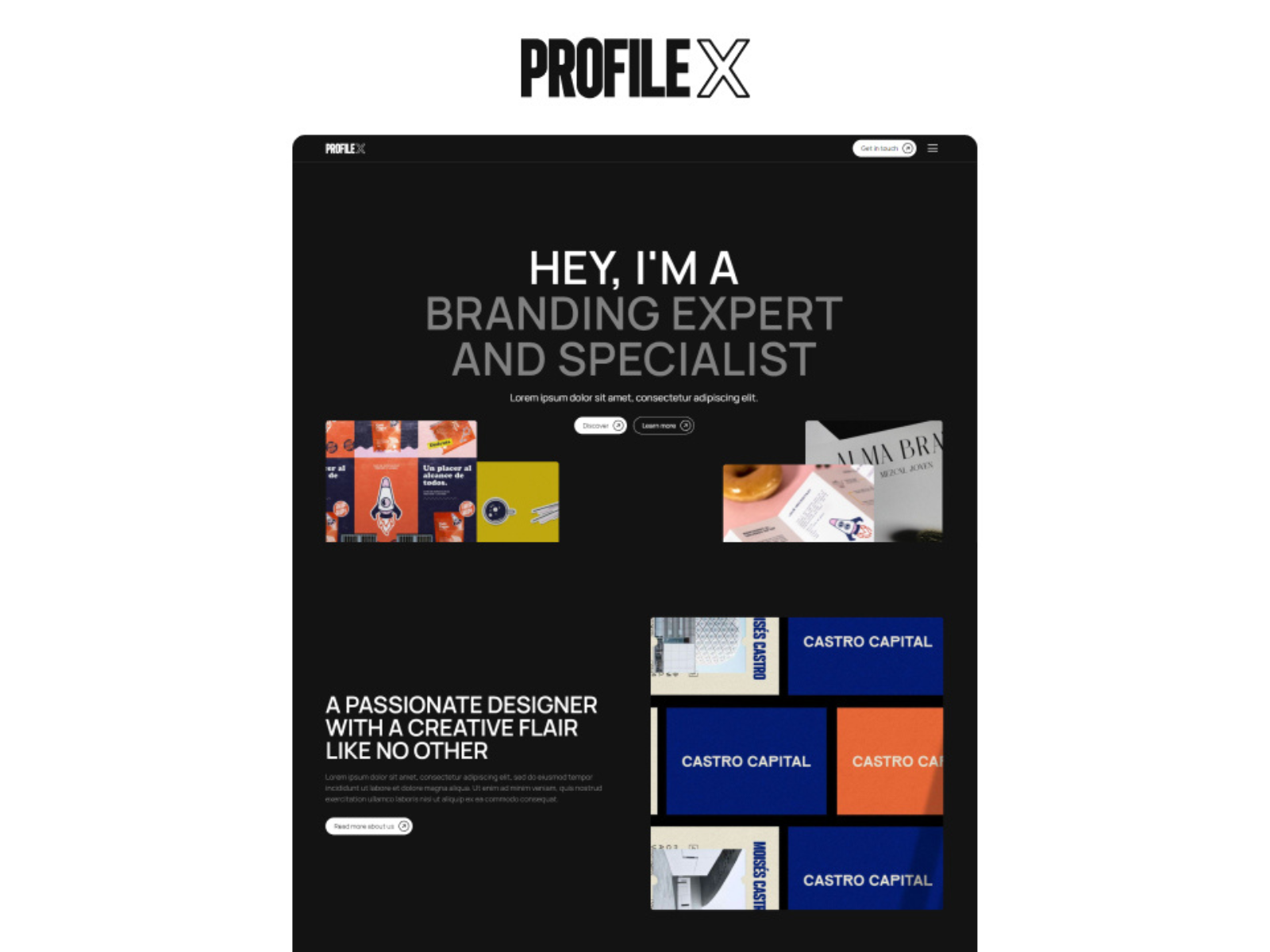 ProFileX - Webflow Design Portfolio Template