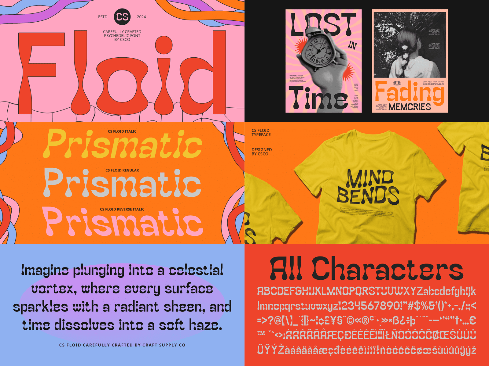 Psychedelic Font Bundle 97% OFF by Craft Supply Co