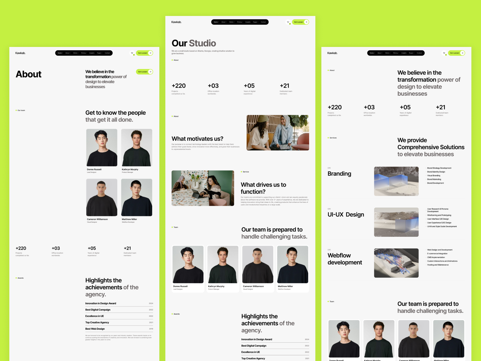 Kawkab - Multi Layout Agency Webflow Template