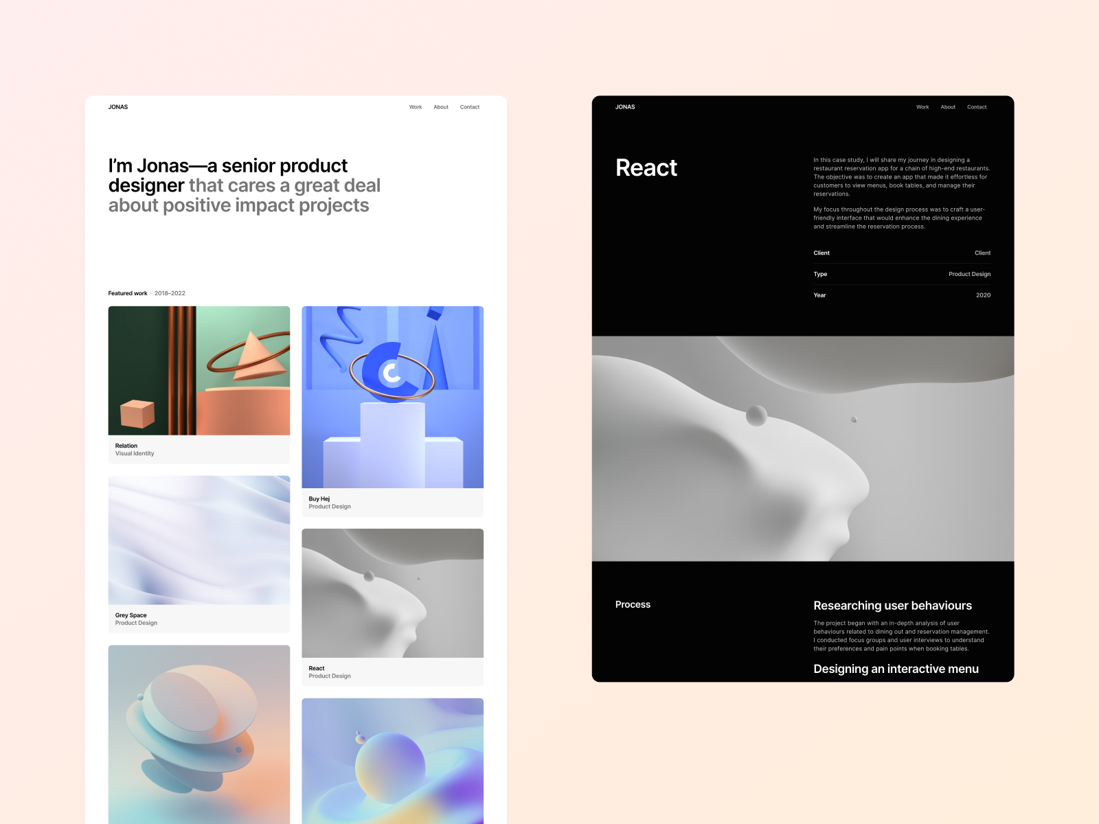 Jonas Portfolio · Framer Template