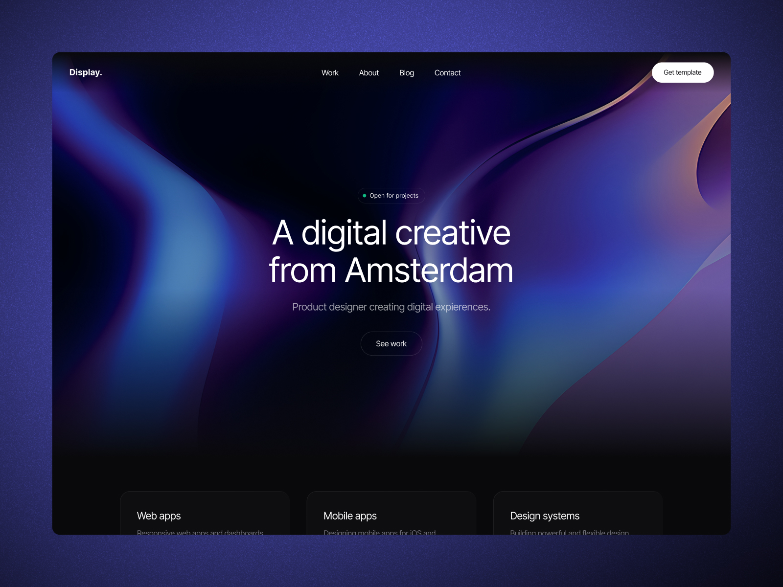 Display — Framer Portfolio Template