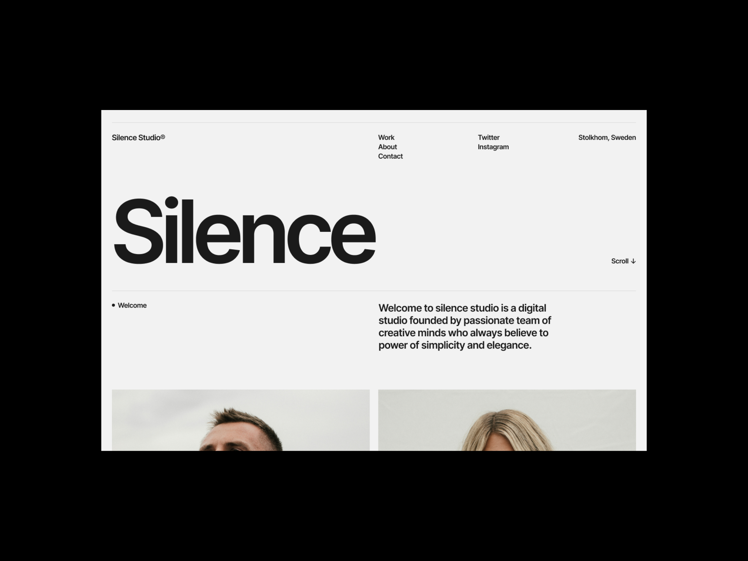 Silence — Framer Portfolio Template