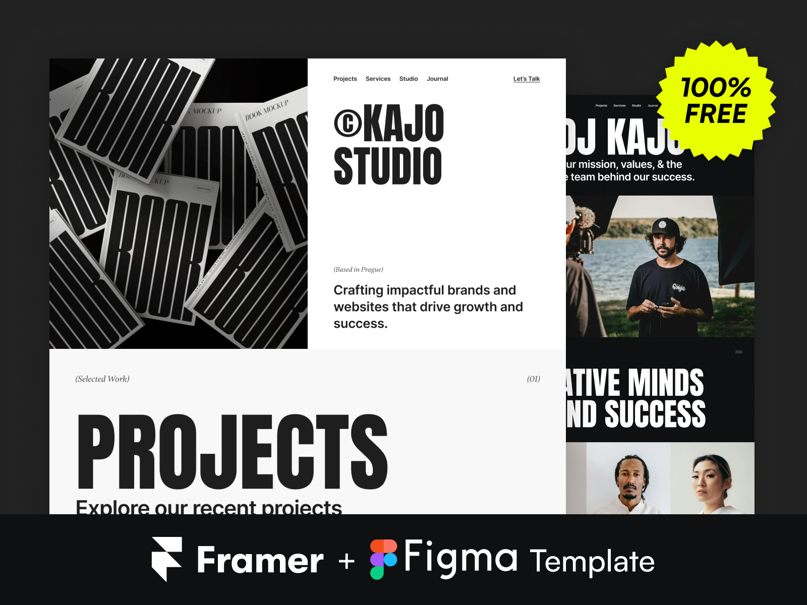 [FREE] Kajo - Portfolio Framer Template