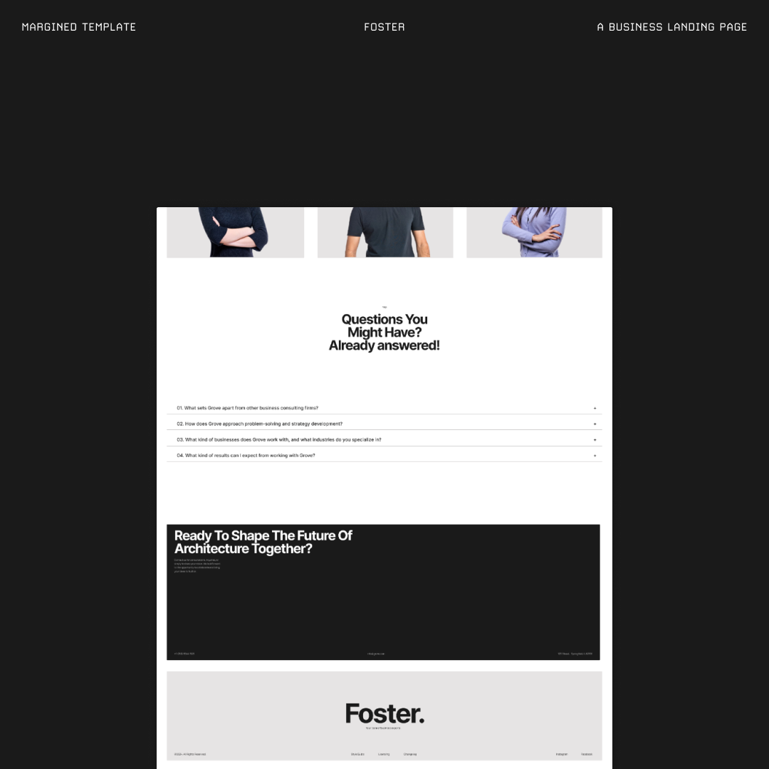 Foster – Business Webflow Landing Page Template