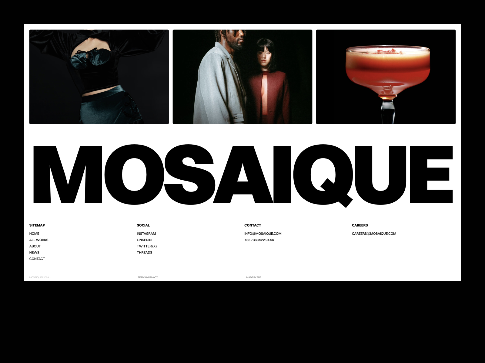 Mosaique — Framer Portfolio Template