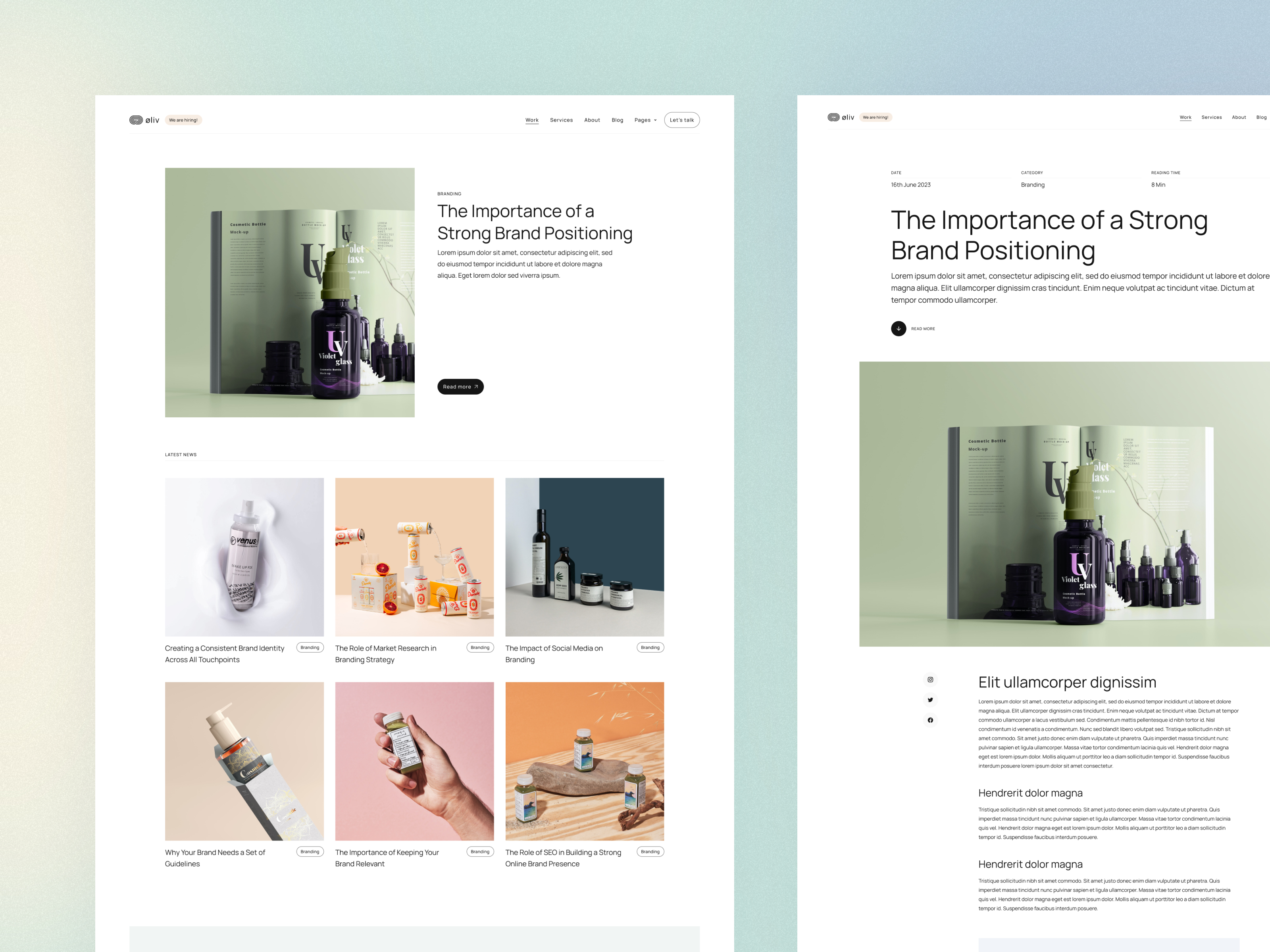 Oliv - Agency & Portfolio Framer Template