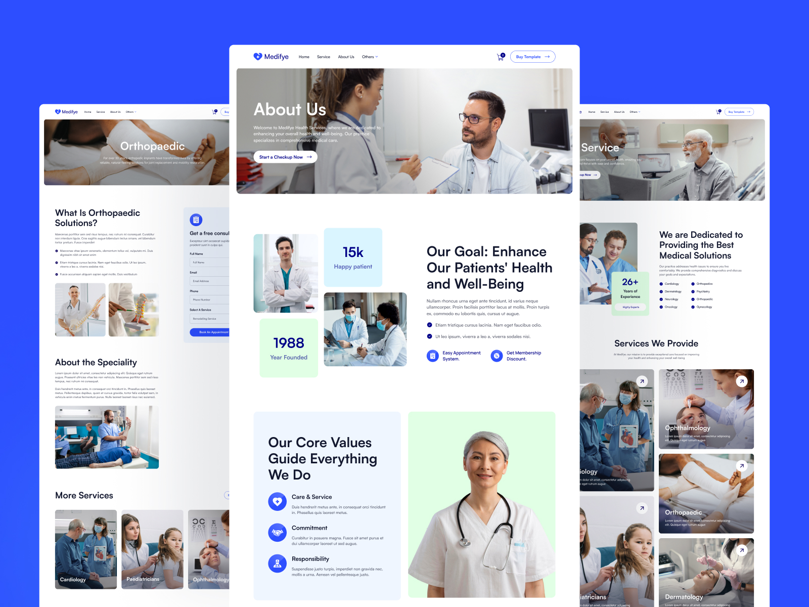 Medifye - Medical Website Template