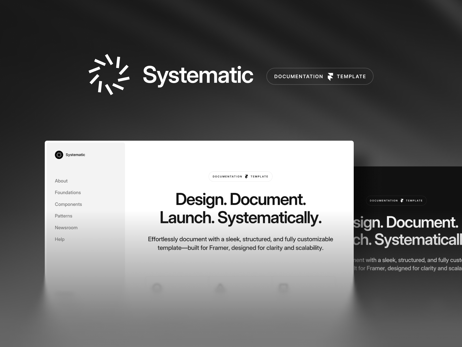 Systematic — Framer Documentation Template