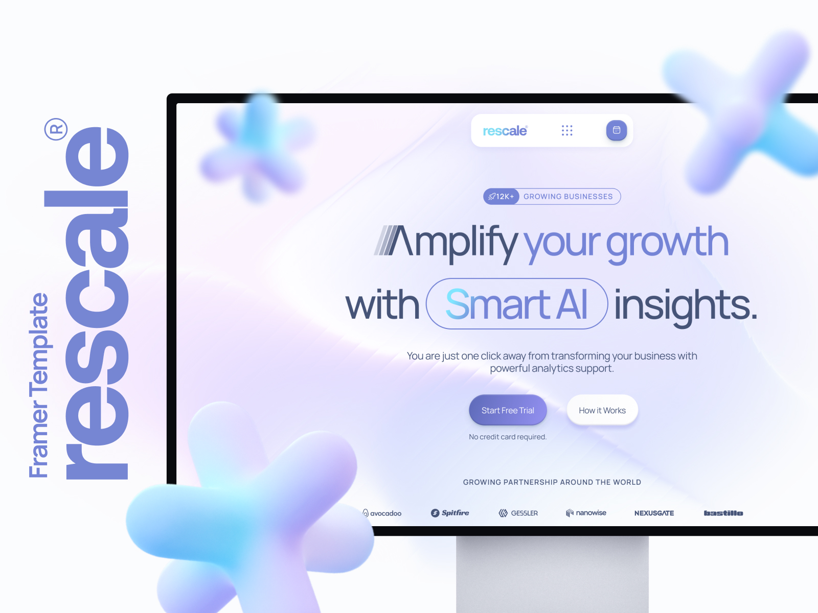 RESCALE — SaaS Landing Page Framer Template