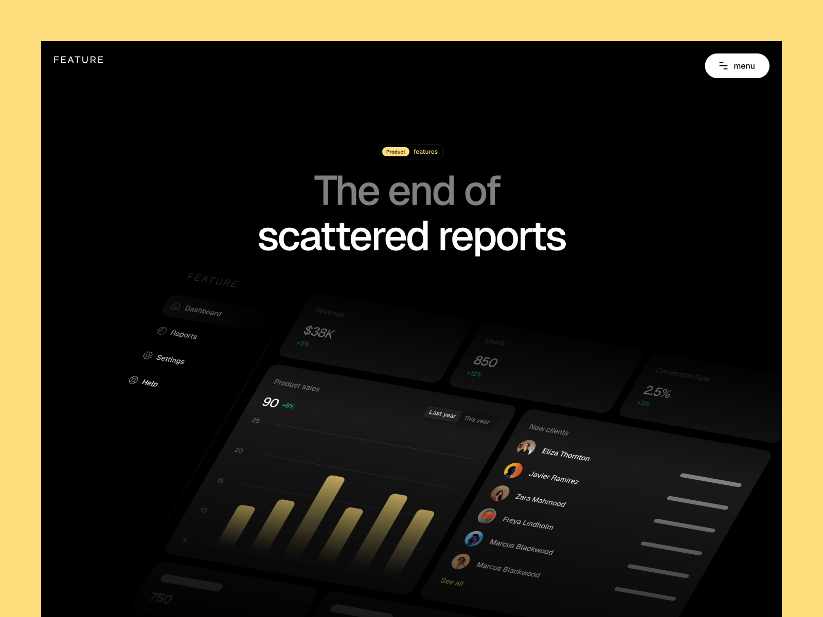 Feature — SaaS Framer Template