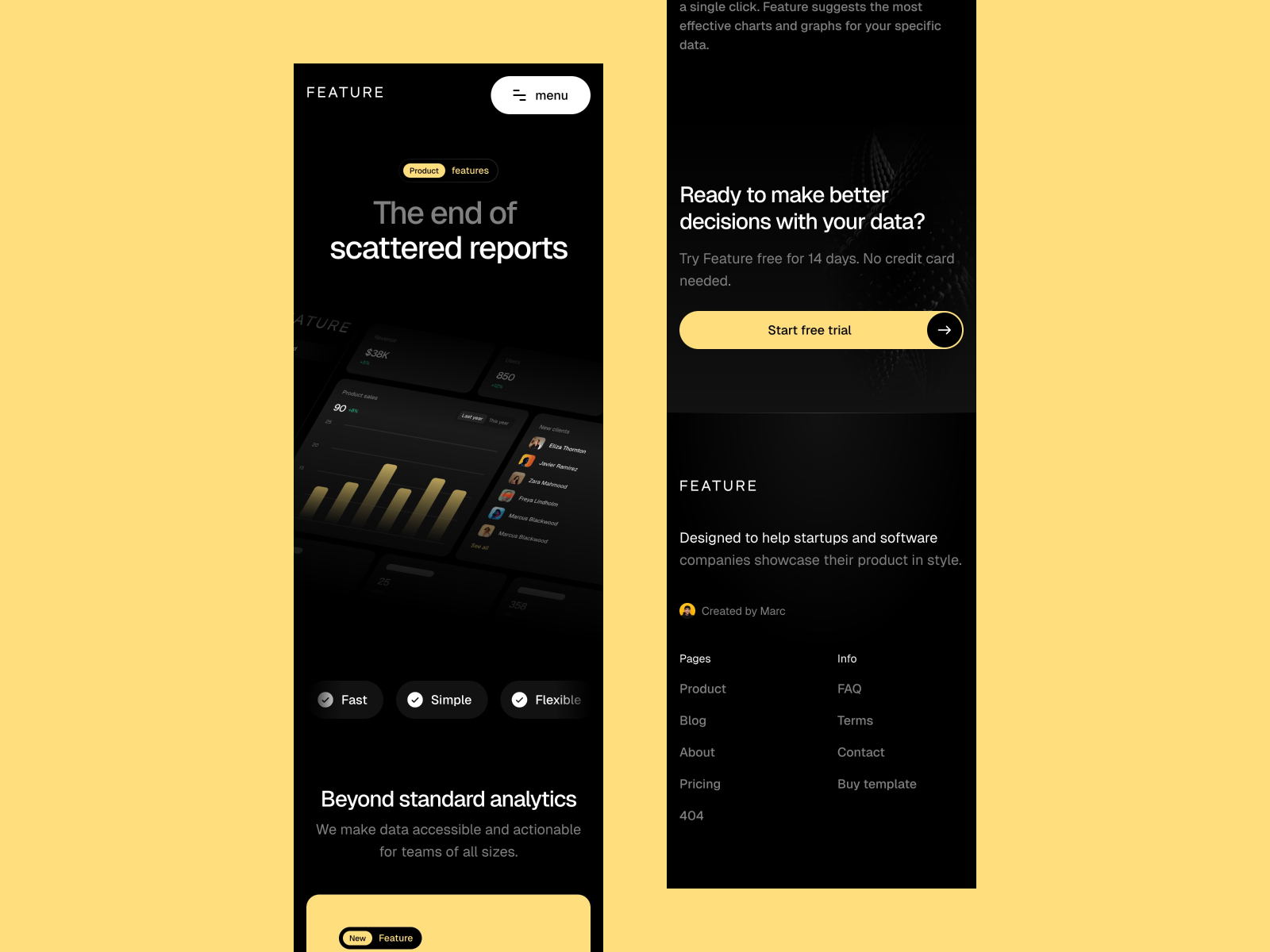 Feature — SaaS Framer Template