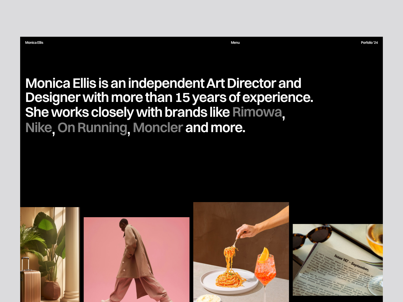 Monica Ellis — Framer Portfolio Template