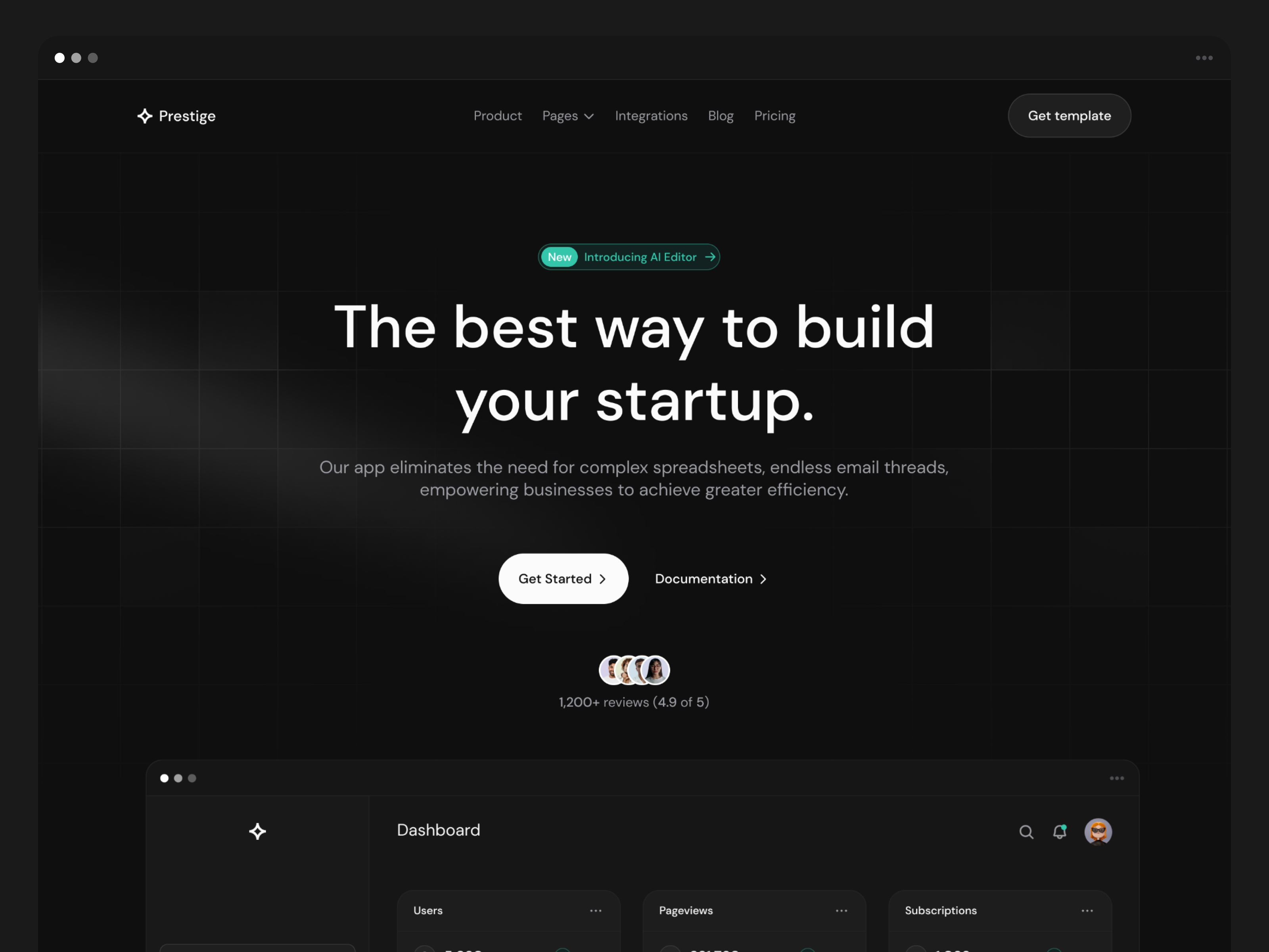Prestige — Ultimate Startup & SaaS Template