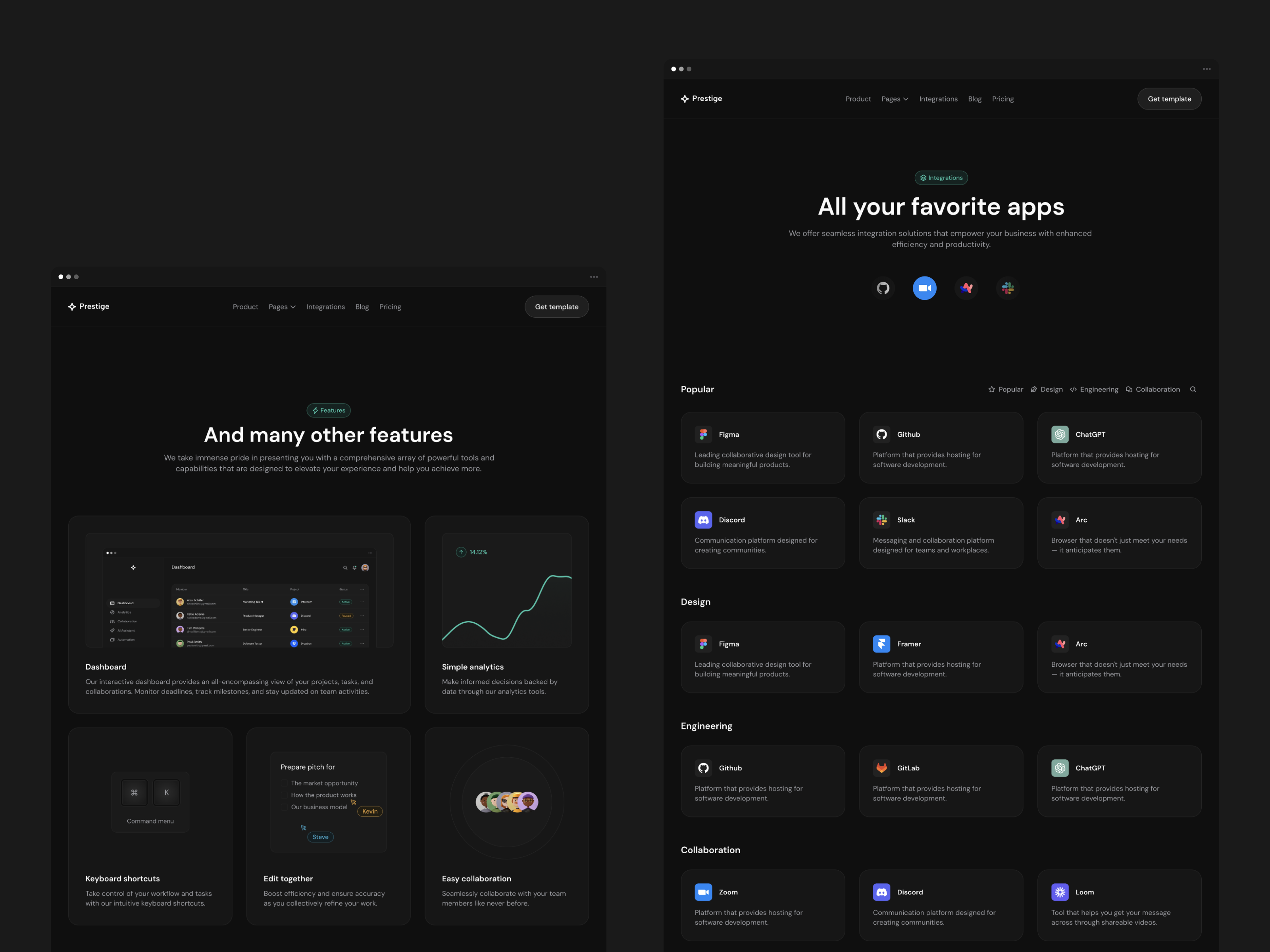 Prestige — Ultimate Startup & SaaS Template