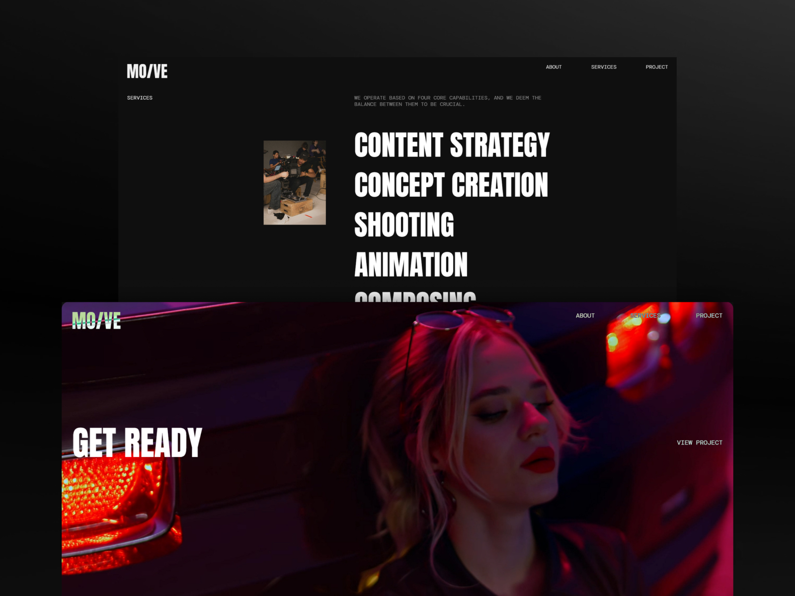 MO/VE — Cinematography Portfolio Framer Template