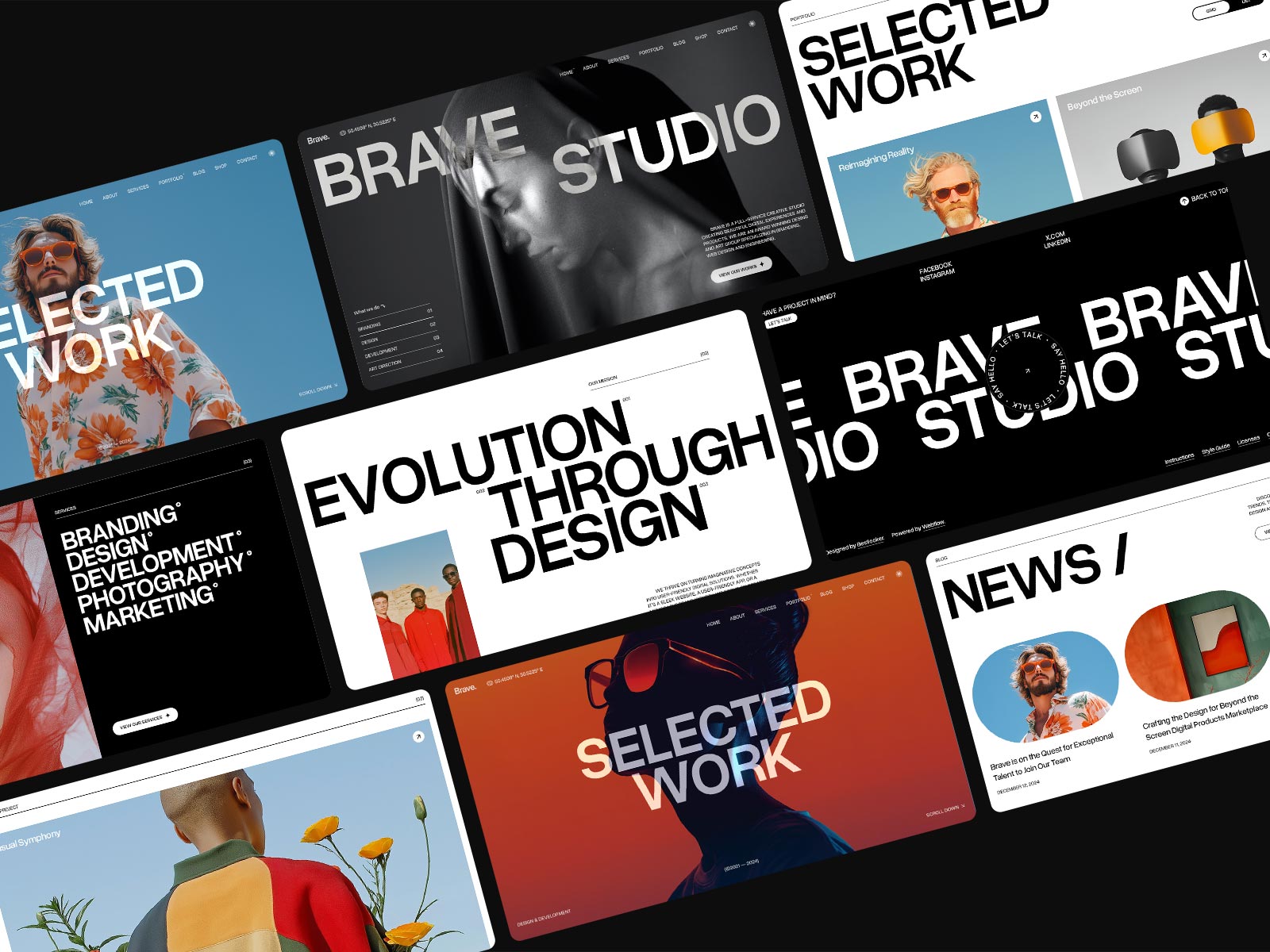 Brave Studio - Agency Portfolio Webflow Template