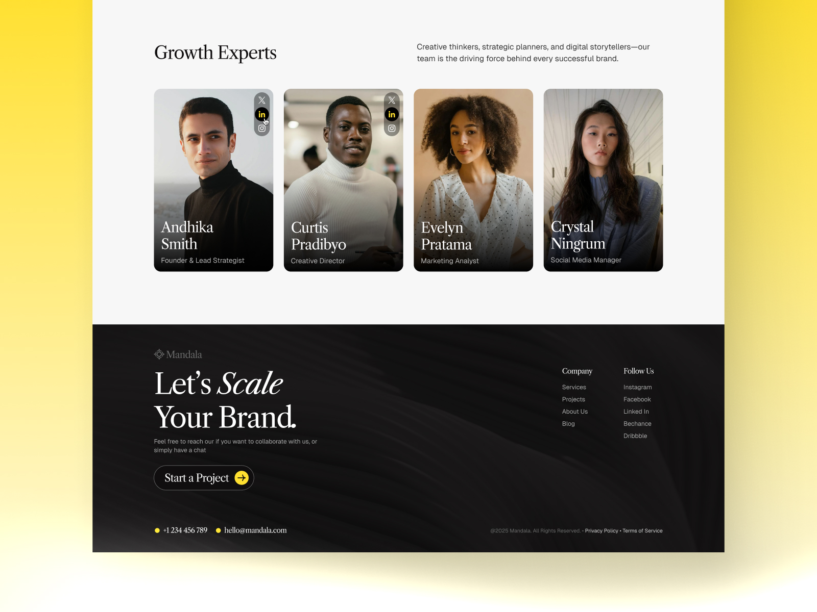 Mandala - Marketing Agency Framer Template
