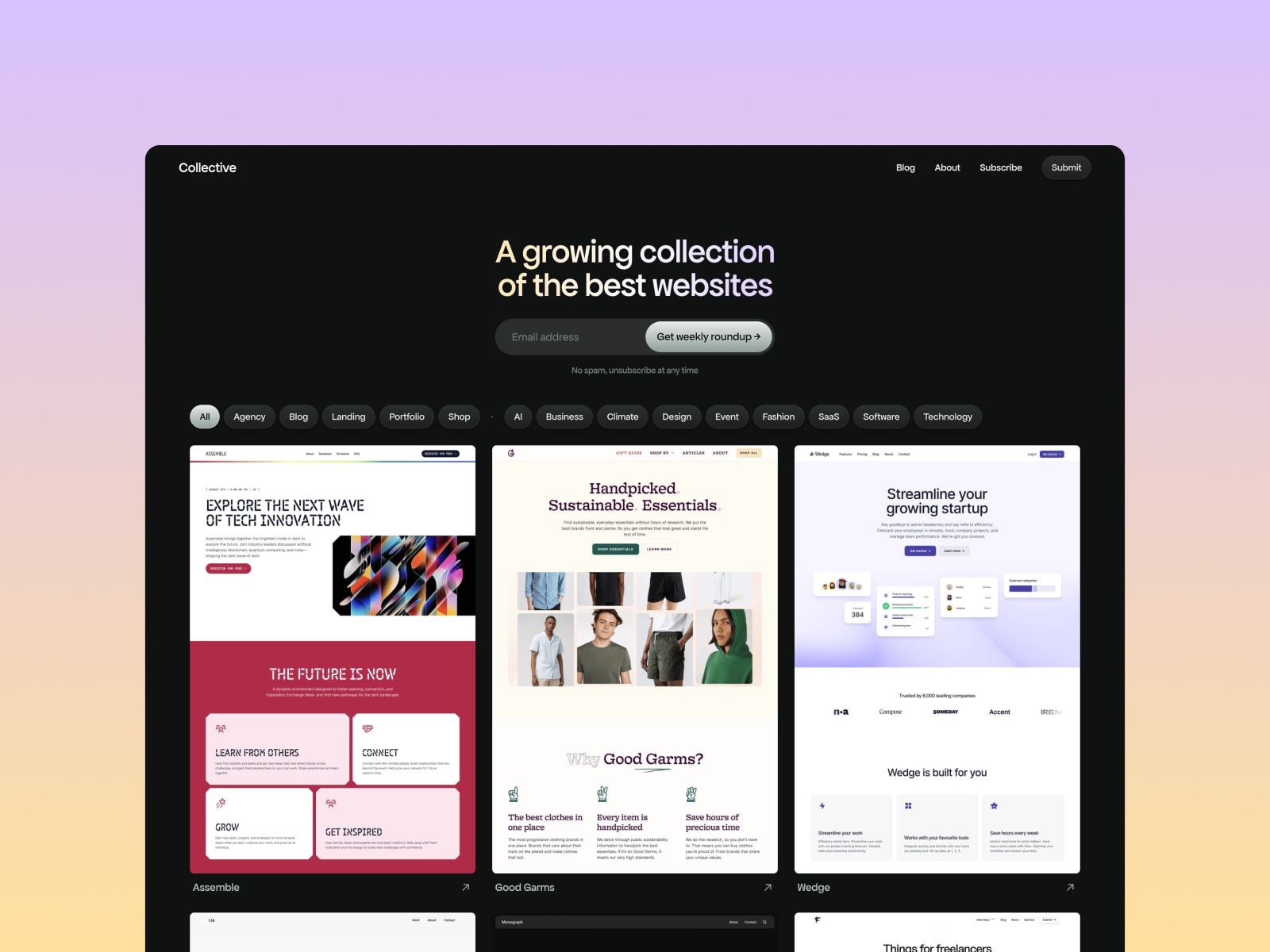 Collective Inspiration Directory · Framer Template