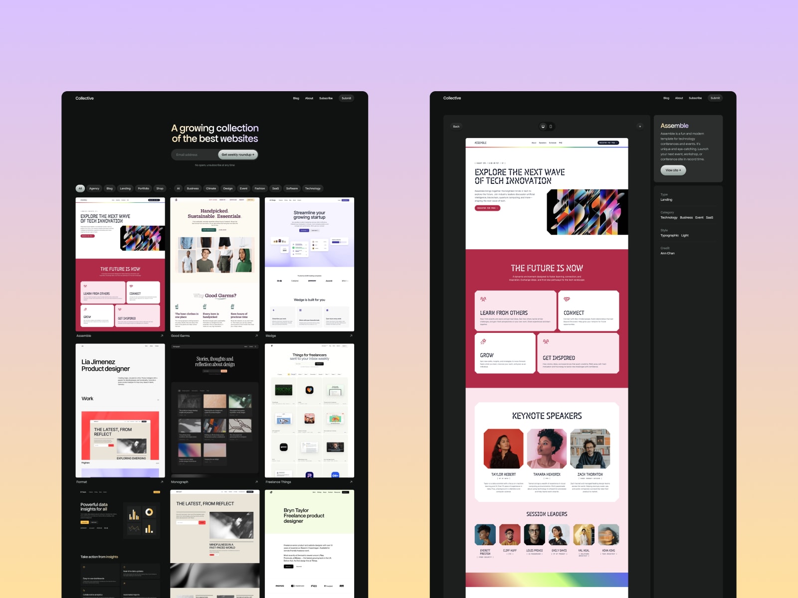 Collective Inspiration Directory · Framer Template