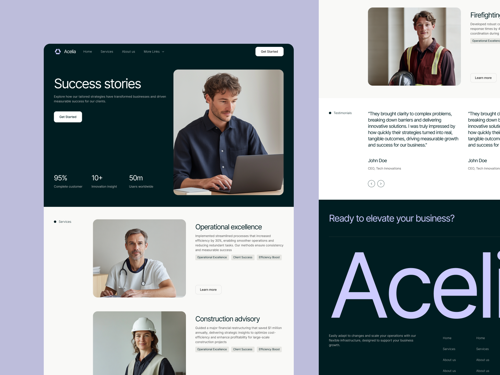 Acelia - Consulting Webflow Template (FREE FIGMA)