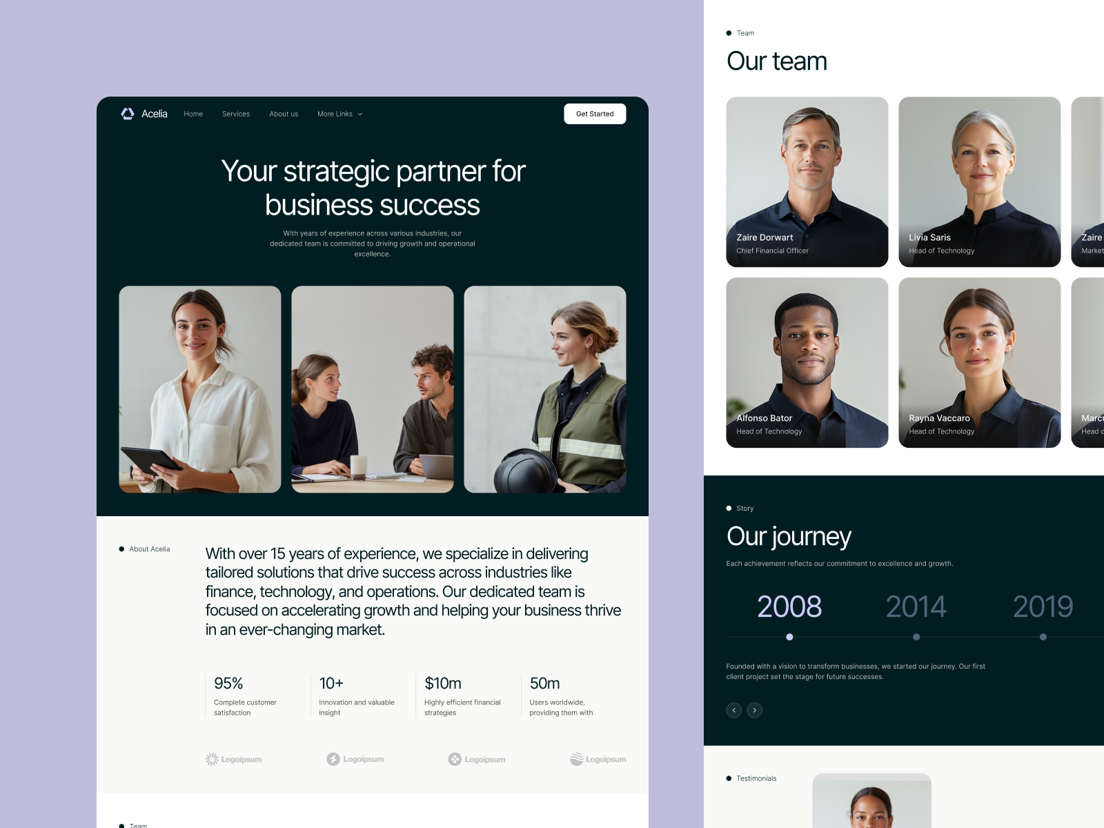 Acelia - Consulting Webflow Template (FREE FIGMA)