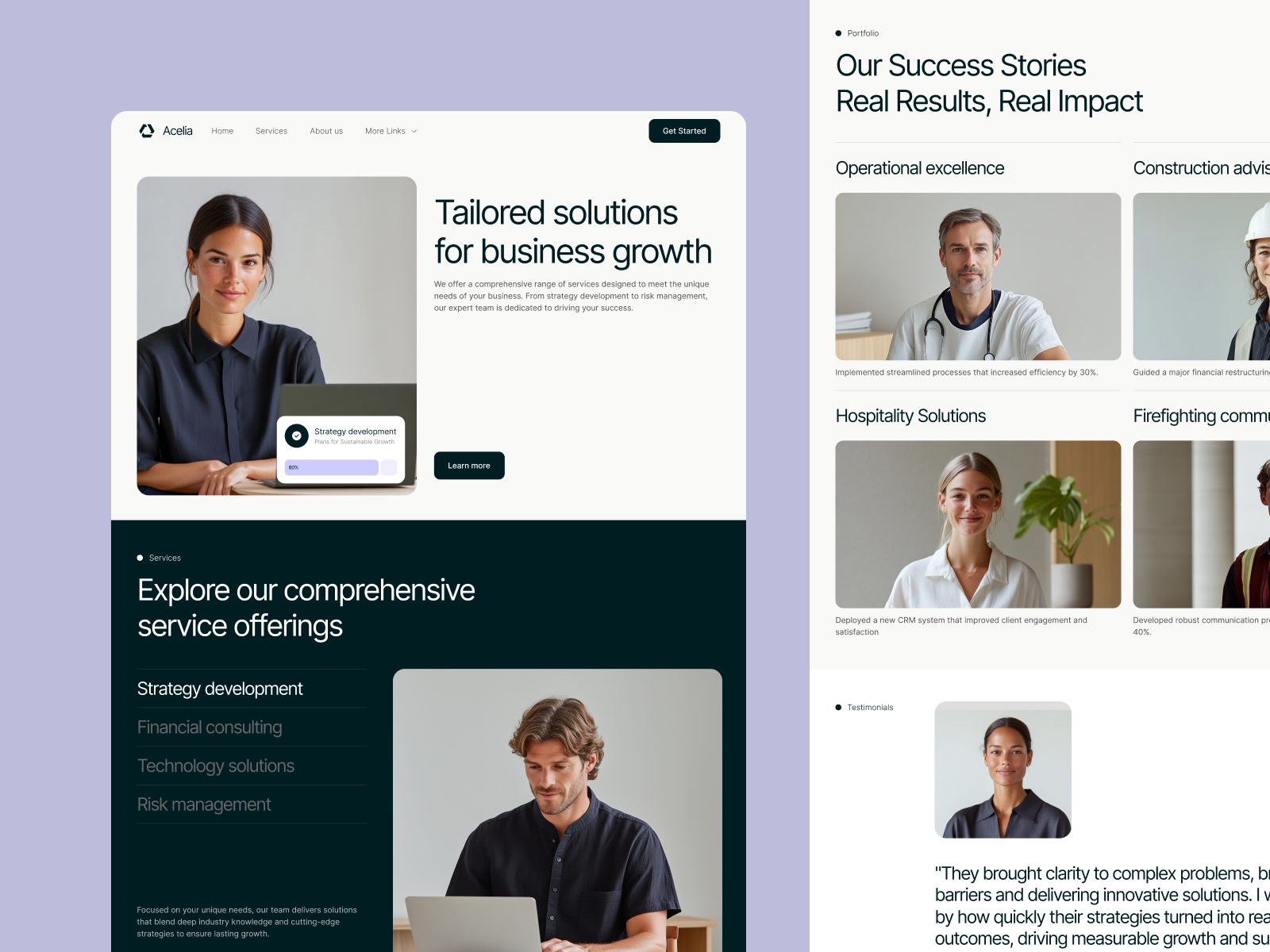 Acelia - Consulting Webflow Template (FREE FIGMA)