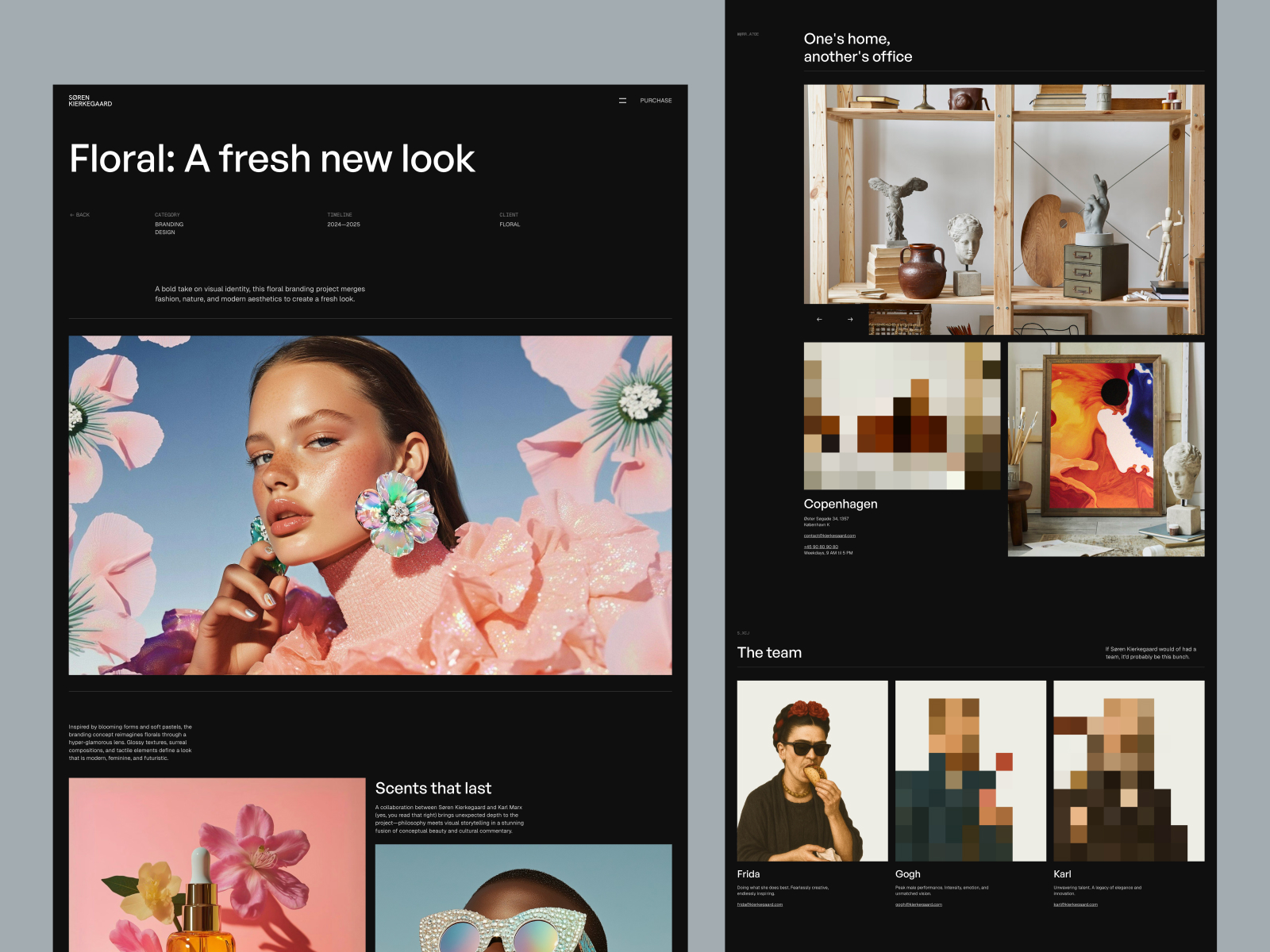 Kierkegaard — Portfolio Boutique Framer Template