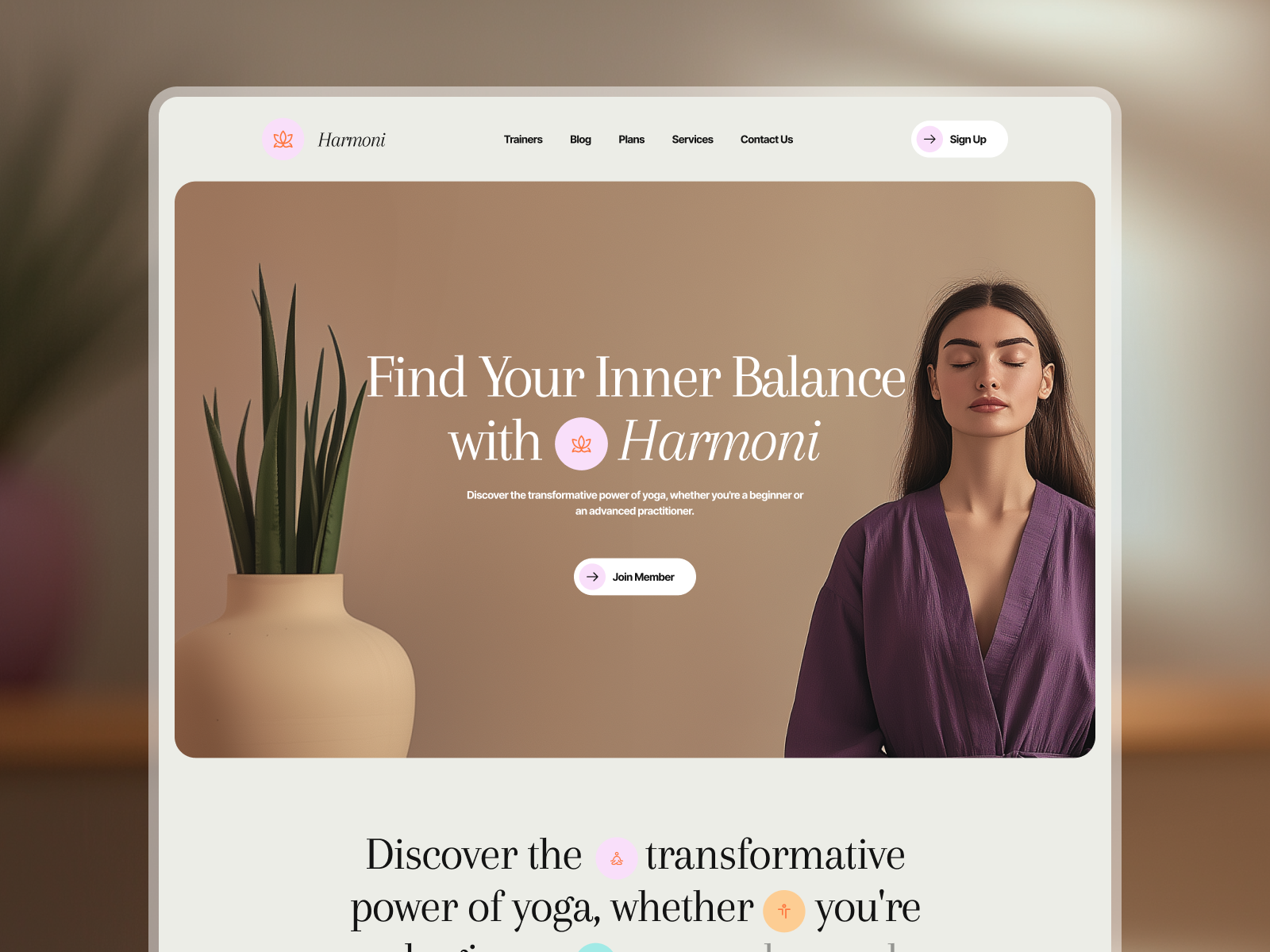 Harmoni - Wellness Framer Template (FREE FIGMA)